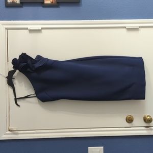 Navy blue One Shoulder Dress
